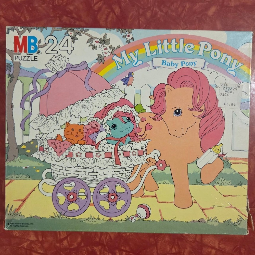 Vintage 1985 My Little Pony 24 Piece Puzzle MB Milton Bradley Baby Pony Retro